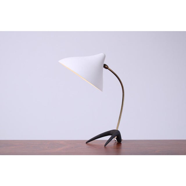 1950s White Crowfoot Table Lamp from Cosack Leuchten, 1950s For Sale - Image 5 of 16