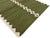 Handmade New Zealand Wool Dhurrie Runner, Olive Green and Cream Diamond Runner Rug- 4'x10' For Sale - Image 12 of 13