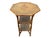English Tiger Bamboo Three Tiered Stand With Raffia Matting For Sale - Image 4 of 6