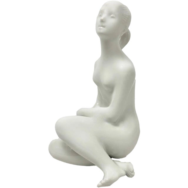 Nude Statue by J. Černoch for Royal Dux Bohemia, 1960s For Sale