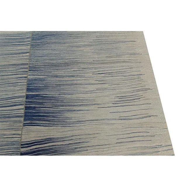 Handwoven Flatweave Scandinavian Style Persian Kilim Rug 5’5″ X 6’2″ For Sale - Image 4 of 13