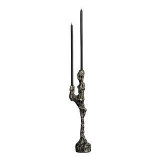 Omnia Vanitas Vanité 4 Candelabra in Patinated Cast Bronze by William Guillon For Sale