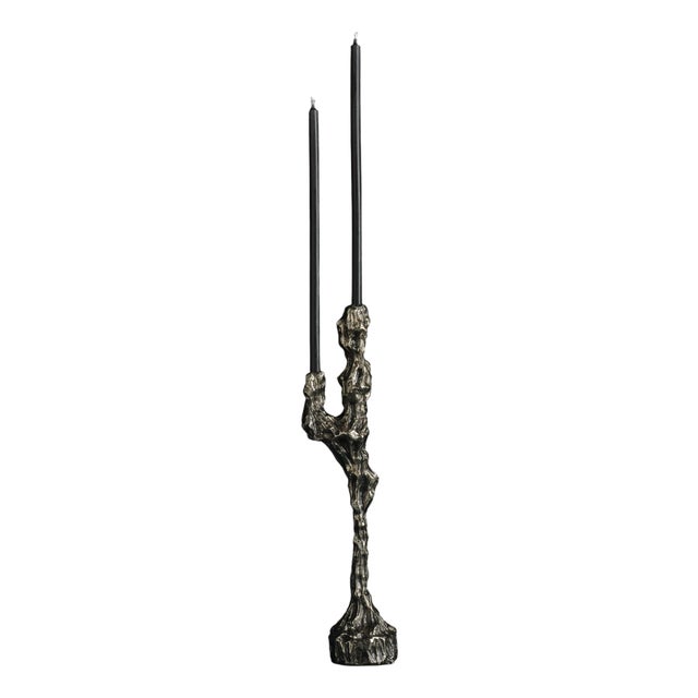 Omnia Vanitas Vanité 4 Candelabra in Patinated Cast Bronze by William Guillon For Sale