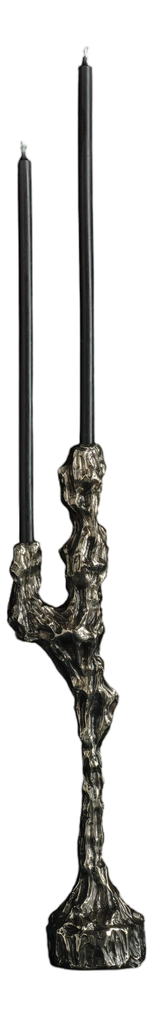 Omnia Vanitas Vanité 4 Candelabra in Patinated Cast Bronze by William Guillon
