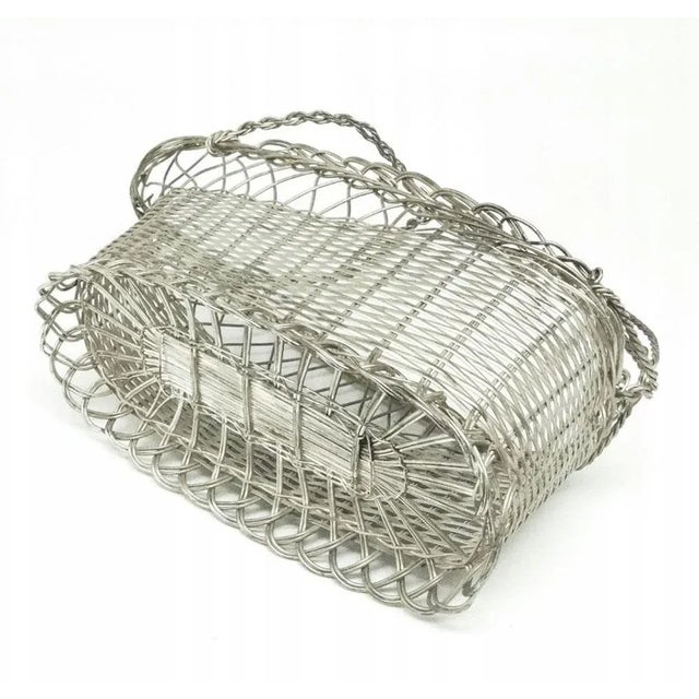 Postmodern Art Nouveau German Champagne Bottle Basket, 1950s For Sale - Image 3 of 6