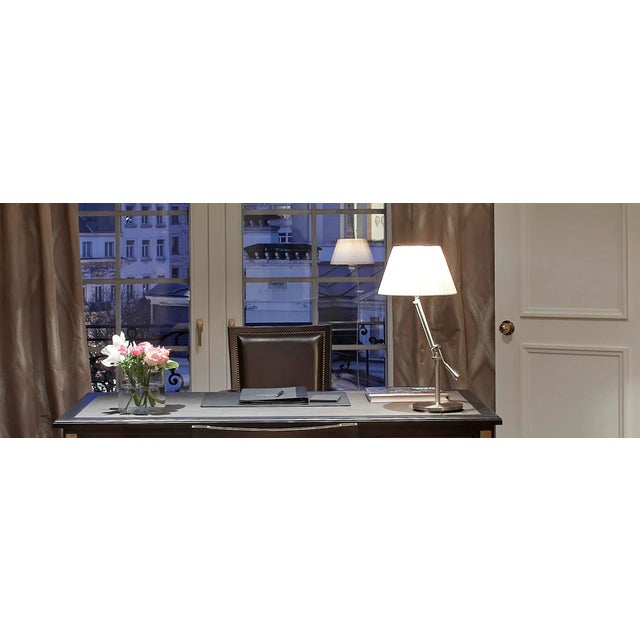 Brushed Nickel Modern Wall Light With Shade For Sale - Image 4 of 5