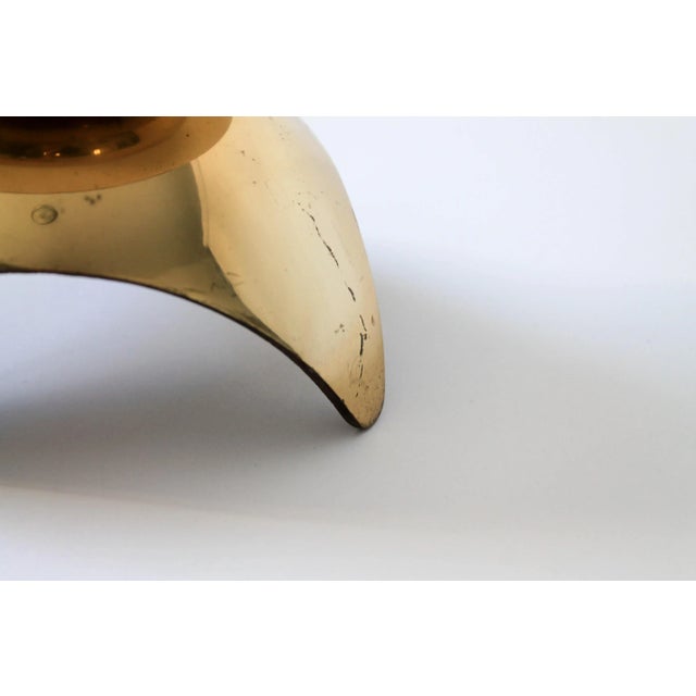 Mid 20th Century Mid-Century Brass Candle Holder For Sale - Image 5 of 6