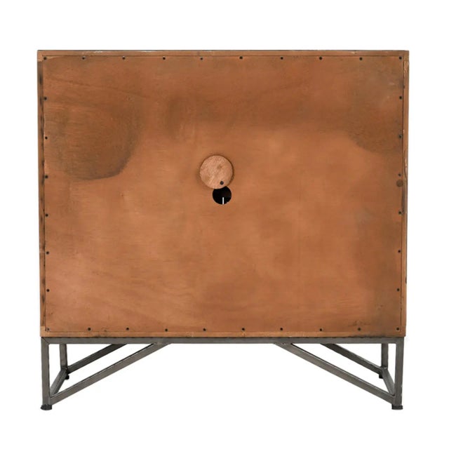 Ebony Ebony Geometric Wood Cabinet For Sale - Image 8 of 12