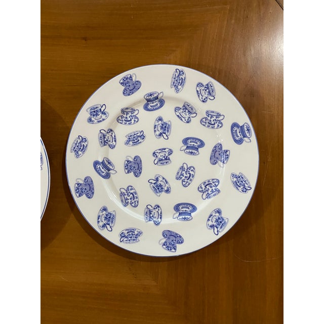 1 Royal Grafton Fine Bone China in Rare “China Blue” Pattern Tea Cup & Plate Motif Blue & White Plate with Images of a...