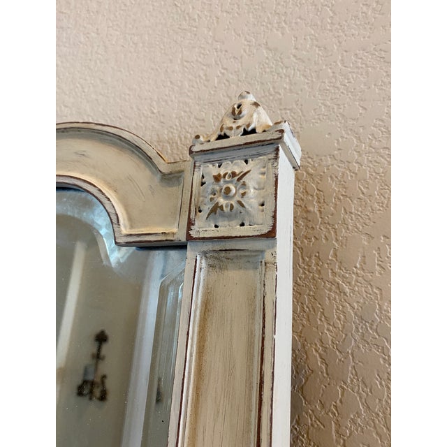 French Antique Marble Top Wall Console Table With Mirror - 19th C For Sale - Image 11 of 11