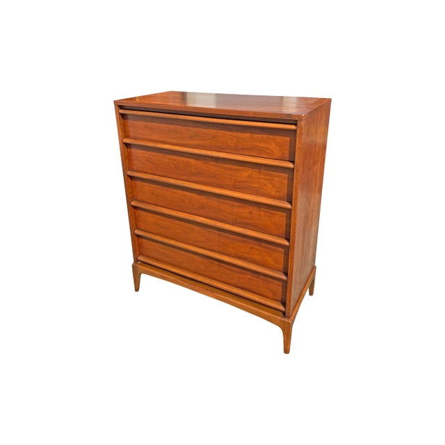 Mid-Century Modern Mid Century Modern Vintage Lane Rhythm Tall Highboy Dresser For Sale - Image 3 of 10