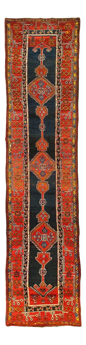 1920s Navy Blue Persian Antique Runner