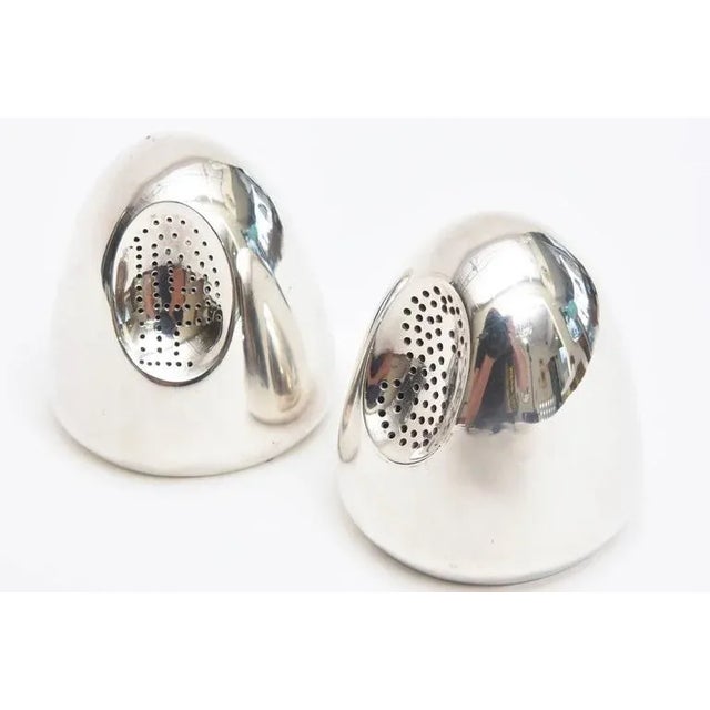 Mid-Century Modern Mid Century Modern Antonio Pineda Modernist Sterling Silver Salt and Pepper Shakers Pair Of For Sale - Image 3 of 9