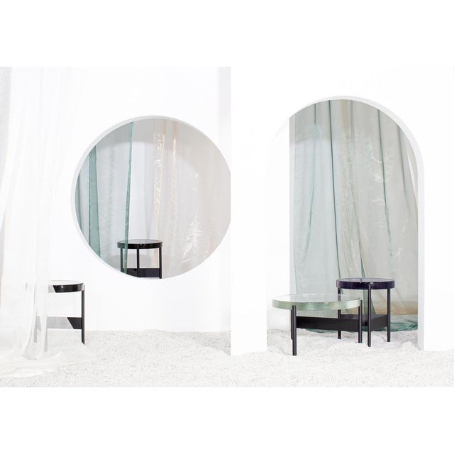 Metal Alwa Two Transparent Black Side Table by Pulpo For Sale - Image 7 of 14