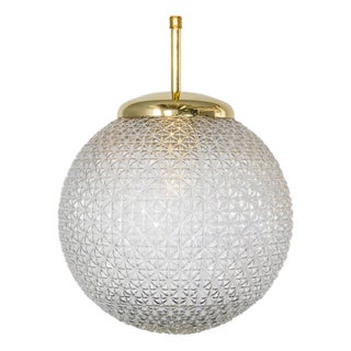 Diamond Opaque Pendant Glass Lamps, 1950s For Sale