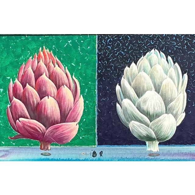 Late 20th Century Peter Read Framed Artichoke Painting For Sale - Image 5 of 17