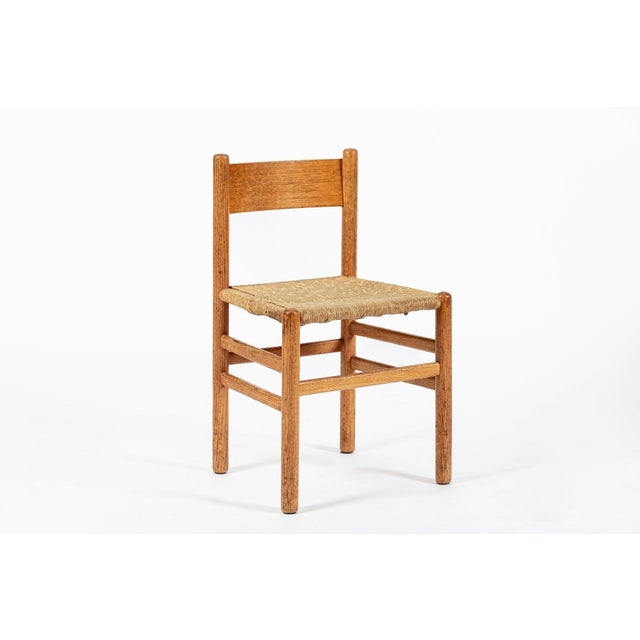 Mid Century Dutch Oak Wood and Rush Chairs by Johan Van Heuvel For Sale - Image 11 of 14