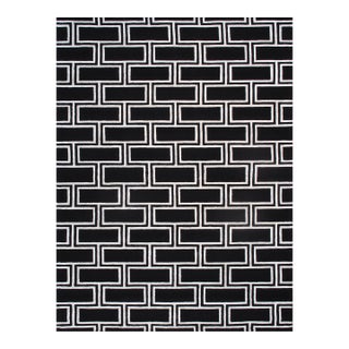 Pasargad Home Edgy Black Area Rug, 8' 9'' X 11' 9'' For Sale