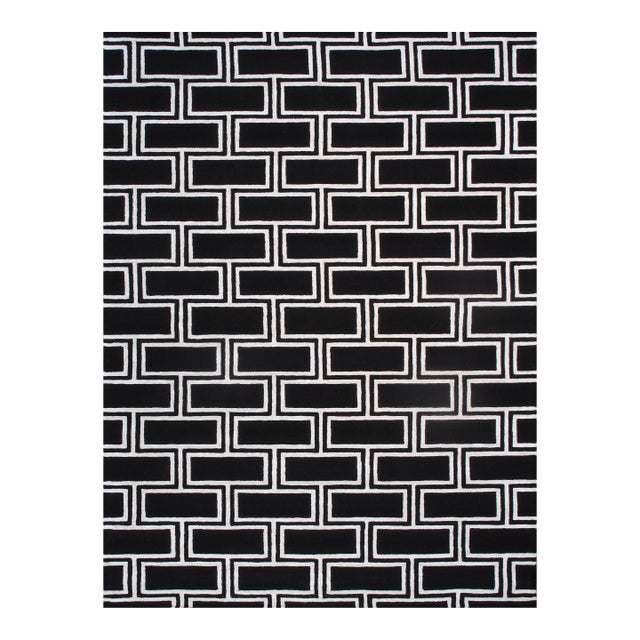 Pasargad Home Edgy Black Area Rug, 8' 9'' X 11' 9'' For Sale