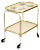 Mid-Century Italian Golden Aluminum & Formica Bar Cart, 1950s For Sale
