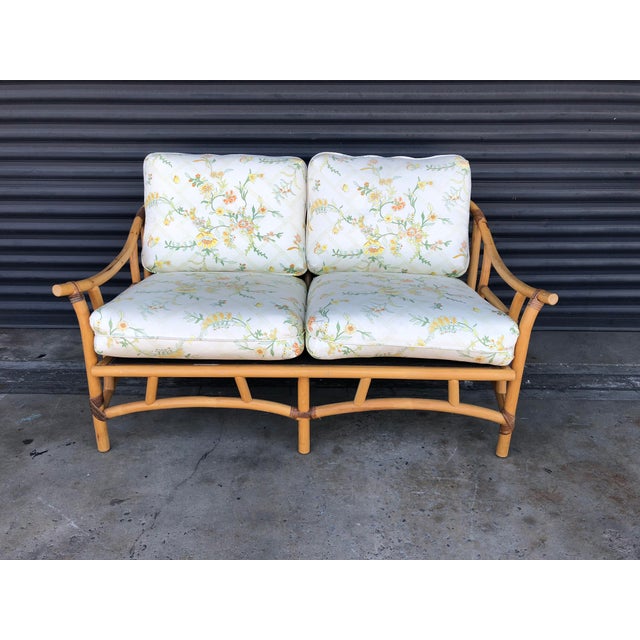 Vintage Rattan Loveseat Chairish