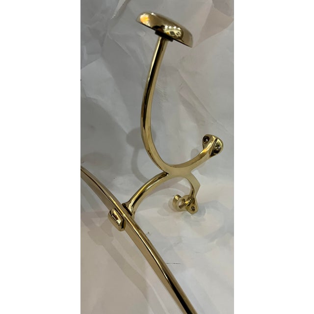 Campaign English Brass Yacht Coat & Hat Rack For Sale - Image 3 of 6