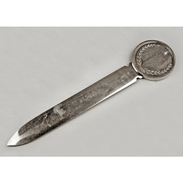 Christofle 1970s Silvered Napoleon Emperor Letter Opener by Christofle For Sale - Image 4 of 12