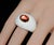 1990s Vintage Bvlgari Chandra Pink Tourmaline & White Porcelain Ring in 18k Yellow Gold – Size 7.5 For Sale - Image 5 of 18