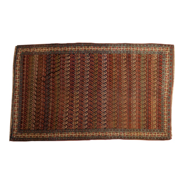 Antique Fine Bijar Carpet - 5'4" X 8'9" For Sale