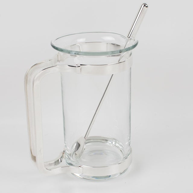 Gorham Silver Plate and Glass Barware Martini Cocktail Pitcher For Sale - Image 9 of 14
