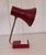 Small Vintage Desk Lamp with Red Lacquered Metal, 1970s, in Very Good conditions. Designed 1970 to 1979 European Plug (up...