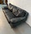 Late 20th Century Stylish Modern Black Leather Sofa For Sale In New York - Image 6 of 13