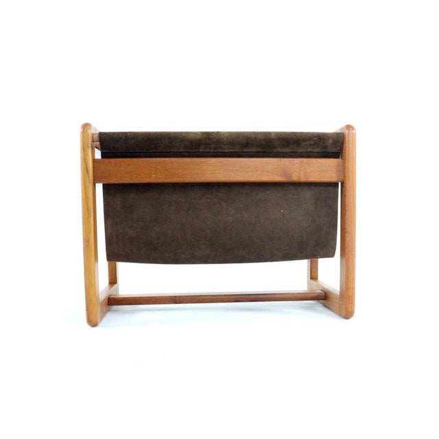 Leather Magazine Rack from Vildbjerg Møbelfabrik, 1960s For Sale - Image 3 of 12