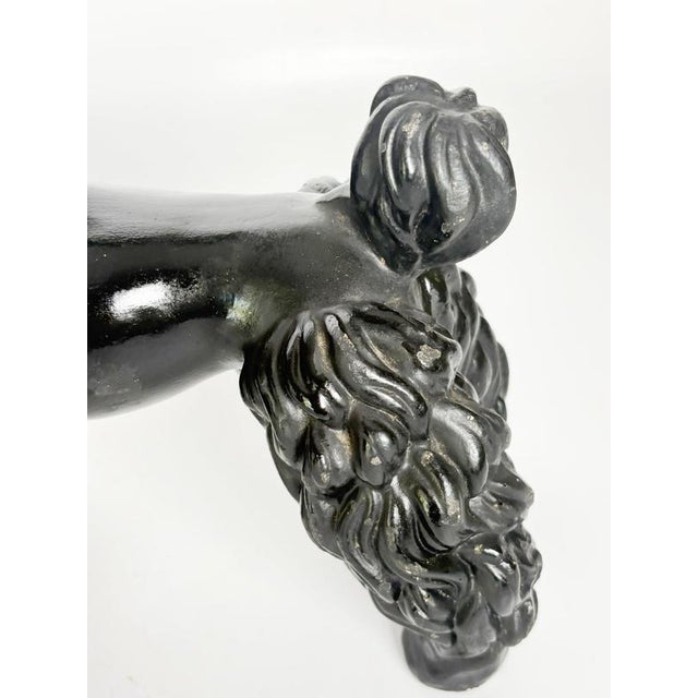 Sculpture Materials Patinated Plaster Poodle Sculpture, France, 1970s For Sale - Image 7 of 14