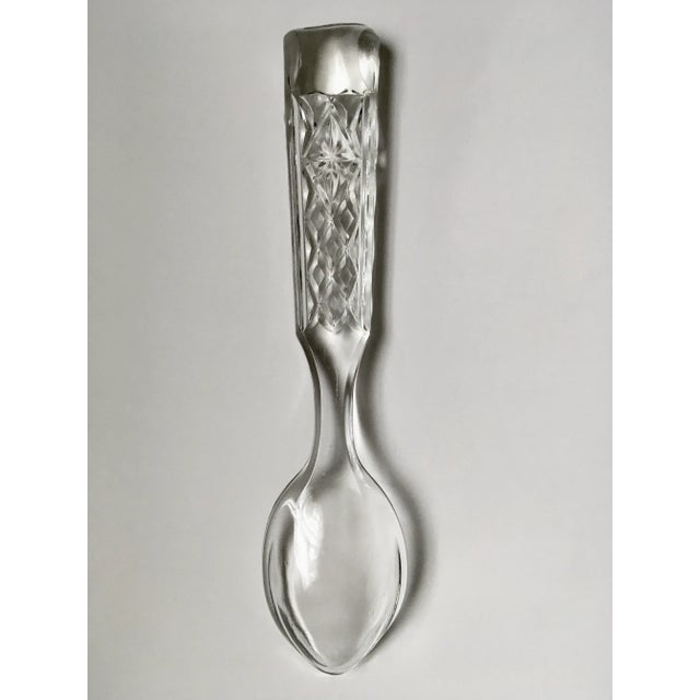 Mid 20th Century Pressed Clear Glass Serving Utensils- a Pair For Sale In Jacksonville, FL - Image 6 of 13