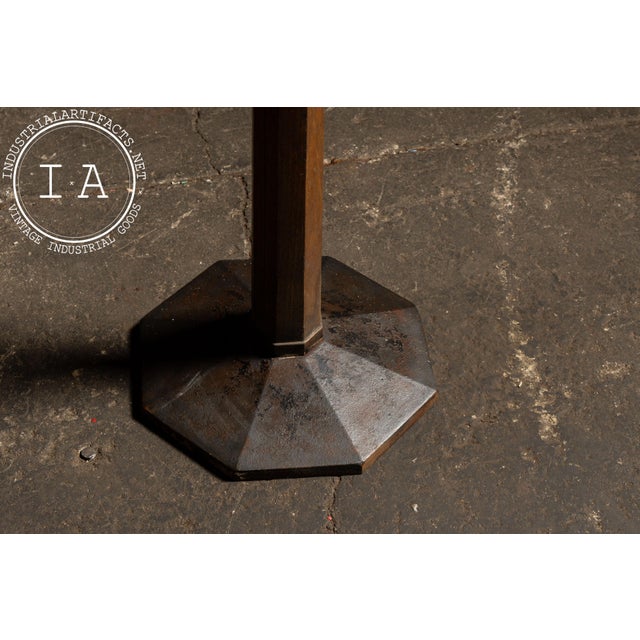 Antique Oak Mission-Style Barbershop Coat Rack For Sale - Image 9 of 9