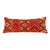Lumbar Pillow Made from Vintage Orange Textile For Sale