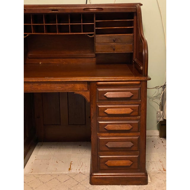 20th Century Antique Roll Top Derby Desk Chairish