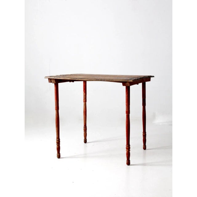 Antique Wooden Folding Table For Sale - Image 11 of 13