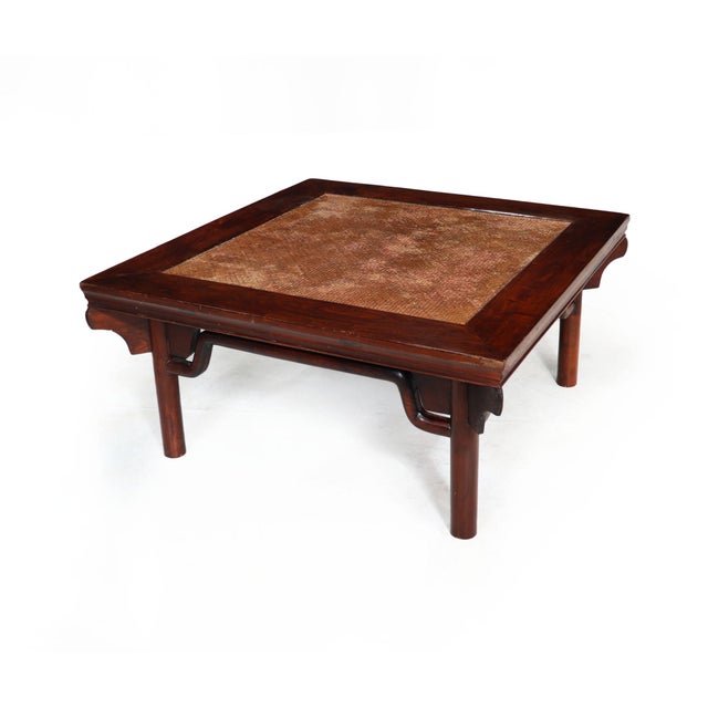 Chinese Rattan Top Kang Table, 1880s For Sale - Image 14 of 14
