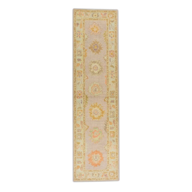 Modern Turkish Oushak Rug 3'1" x 11'5" For Sale In Houston - Image 6 of 6