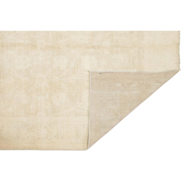 Modern Room Size Modern Peshawar Handmade Wool Rug With Floral Design For Sale - Image 3 of 9