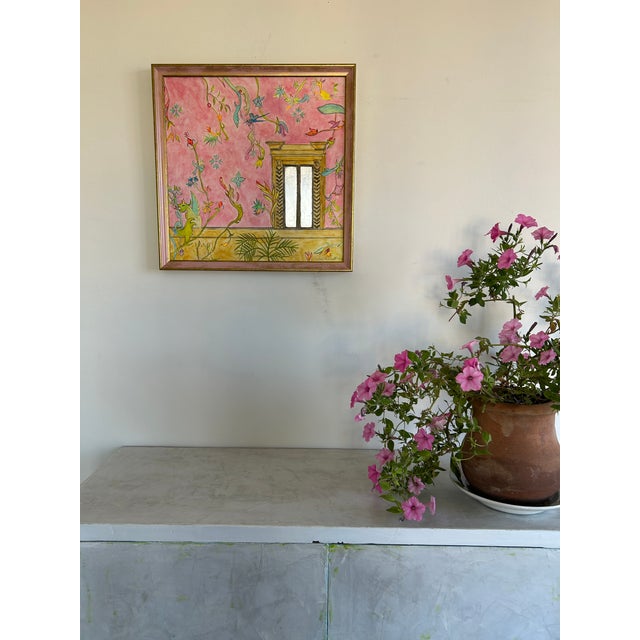 Pink Window of Hope Watercolor by Natalie Mitchell For Sale - Image 4 of 7