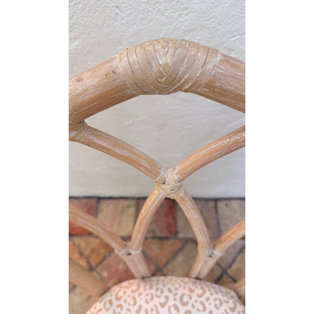 Vintage McGuire Cathedral Cerused Rattan Dining Chairs – Set of 4 For Sale - Image 13 of 14