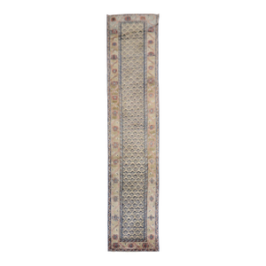 Vintage Persian Earth Tone Camel Navy Runner