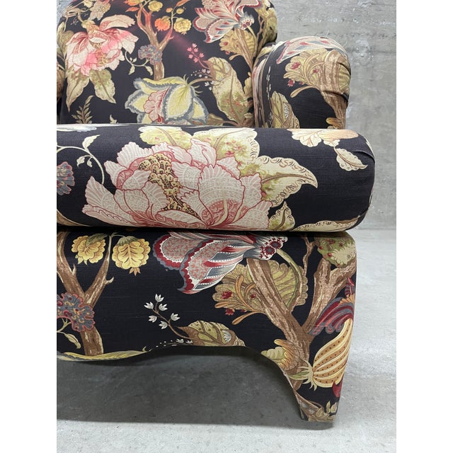 Vintage Upholstered Lounge Chair For Sale - Image 10 of 12