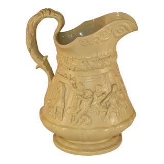 Ridgway Drab Ware Pitcher, Circa 1835 For Sale