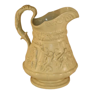 Ridgway Drab Ware Pitcher, Circa 1835