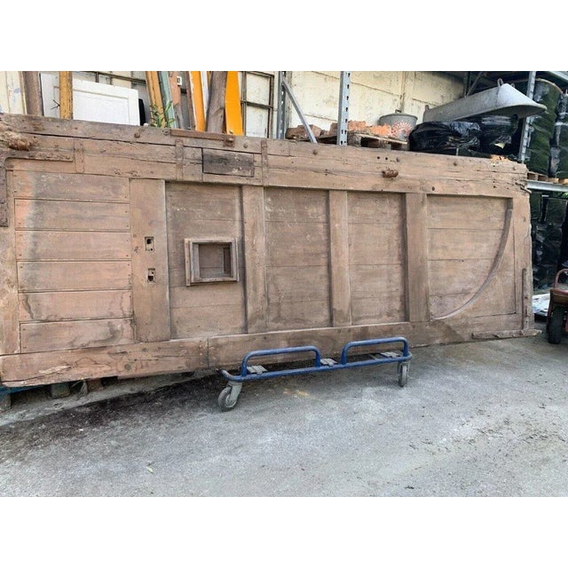 Double Carriage Doors in Natural Wood, 19th Century, Set of 2 For Sale - Image 10 of 12