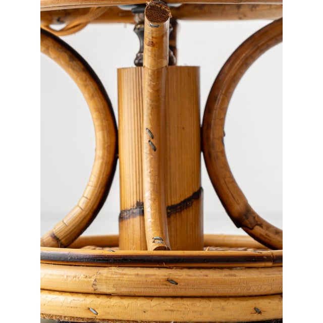 French Riviera Bamboo Rattan Table Lamps, 1960s, Set of 2 For Sale - Image 12 of 14